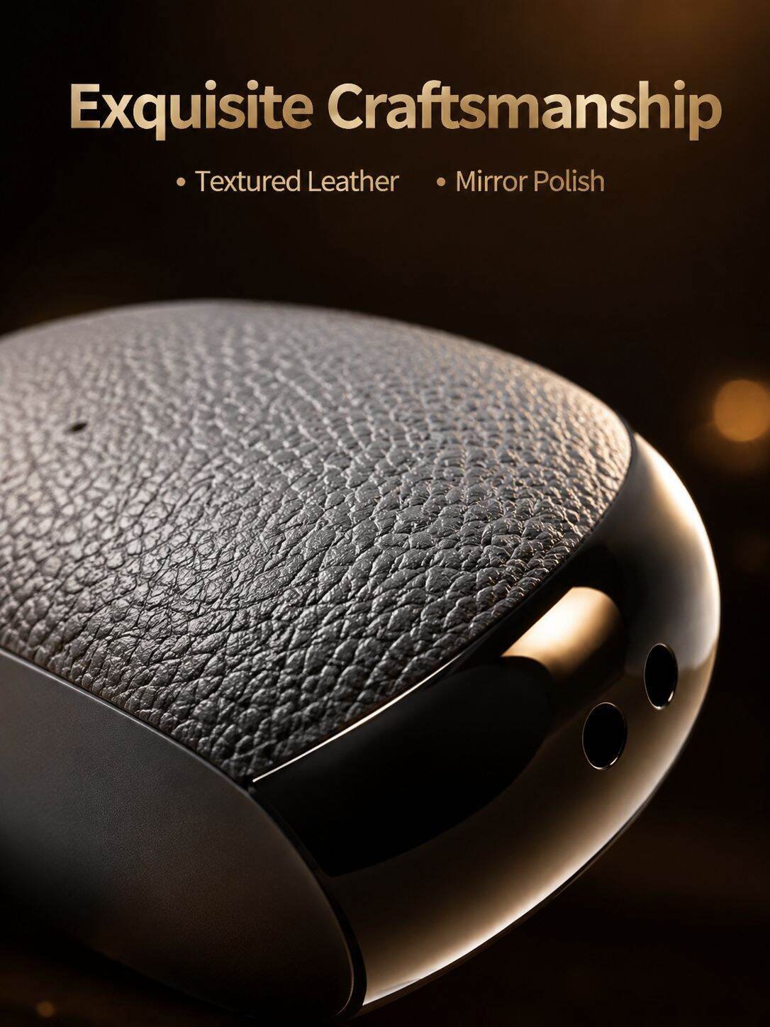 Leather Long Range Stereo Bluetooth Headphones