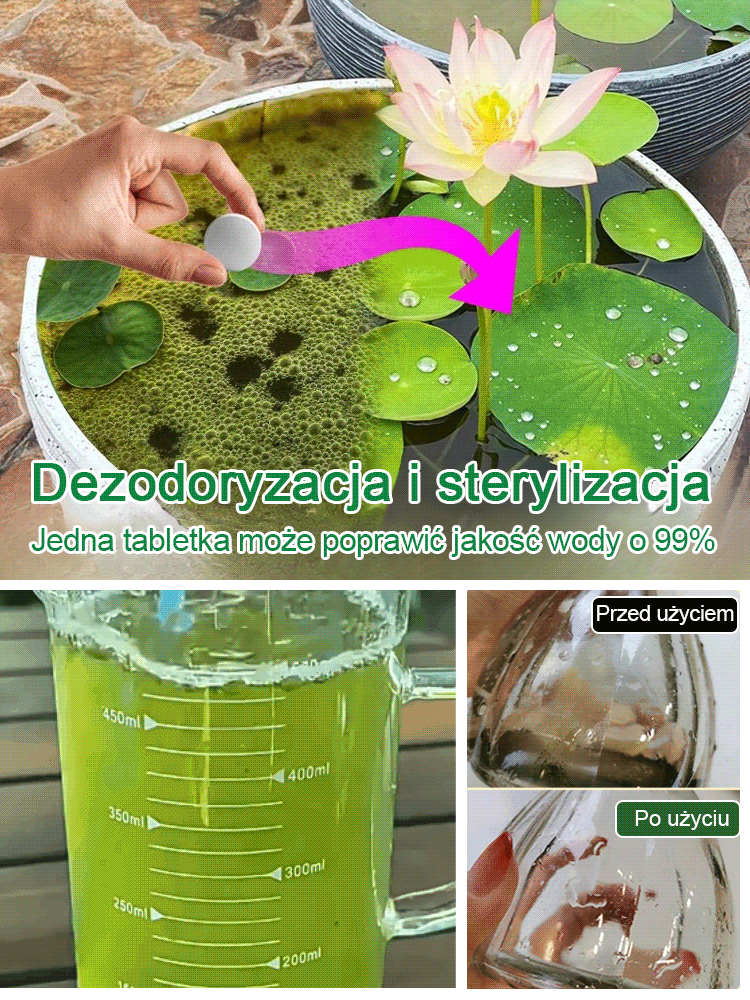 Specjalne tabletki odżywcze do hydroponicznych roślin oczyszczających