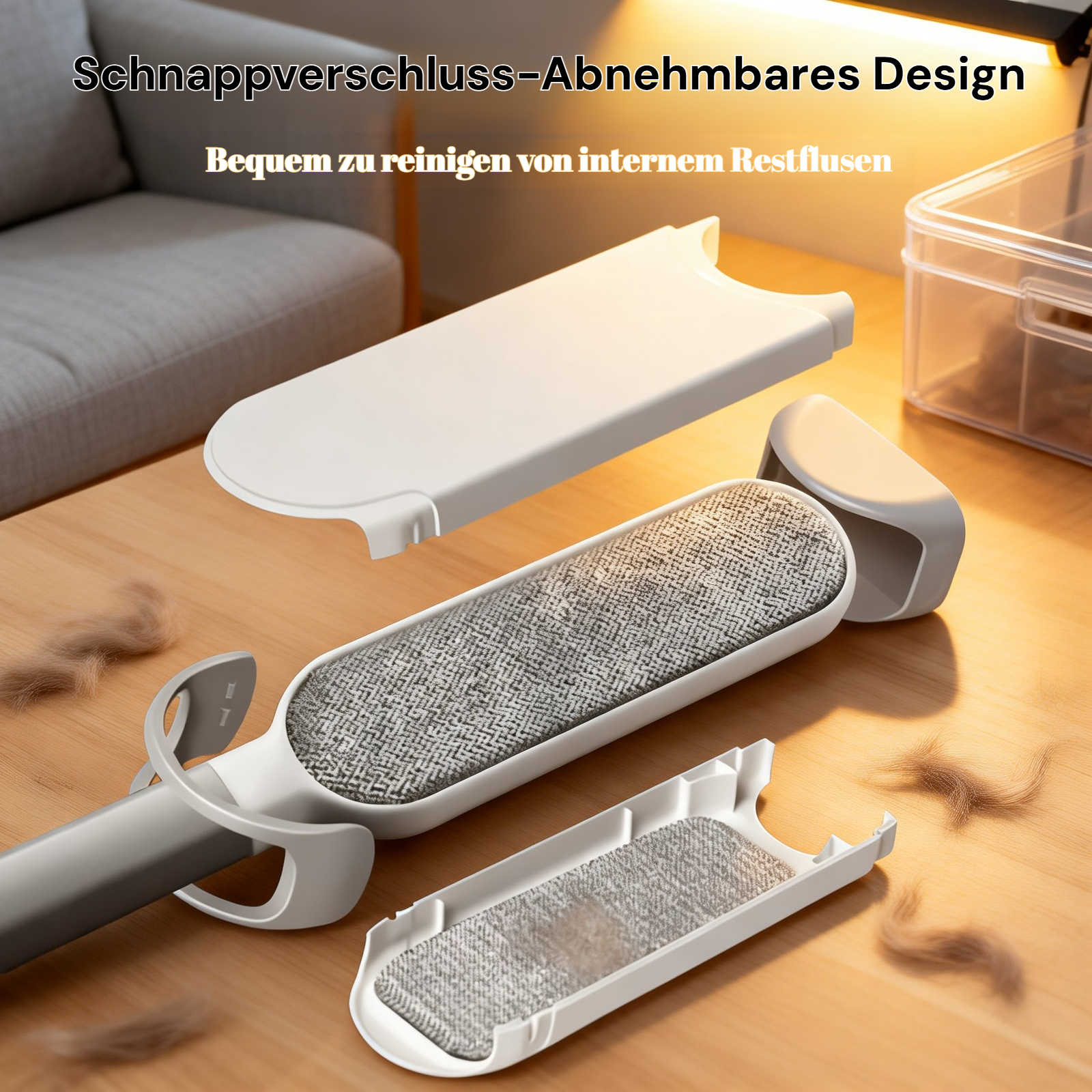 Tierhaar-Entfernungsbürste mit Aufbewahrungsbox, Fusselentferner für Kleidung