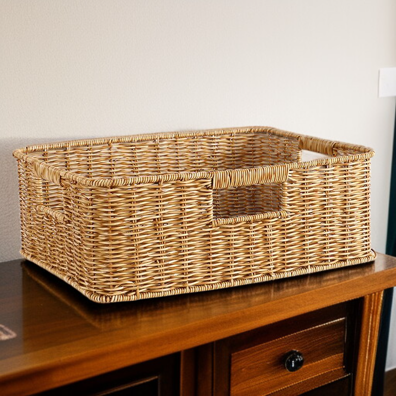 Woven Storage Basket Household Desktop Toy Sundries Snack Organizer