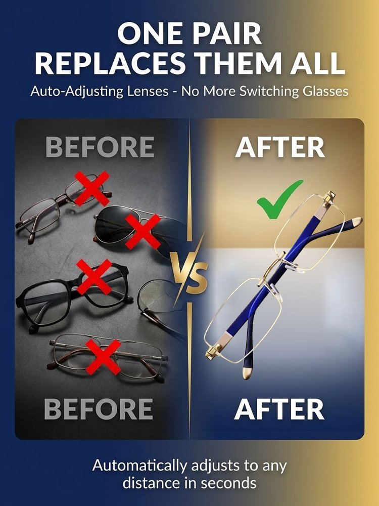 [One Pair Does It All & Restores Vision] Automatic Adjusting Reading Glasses