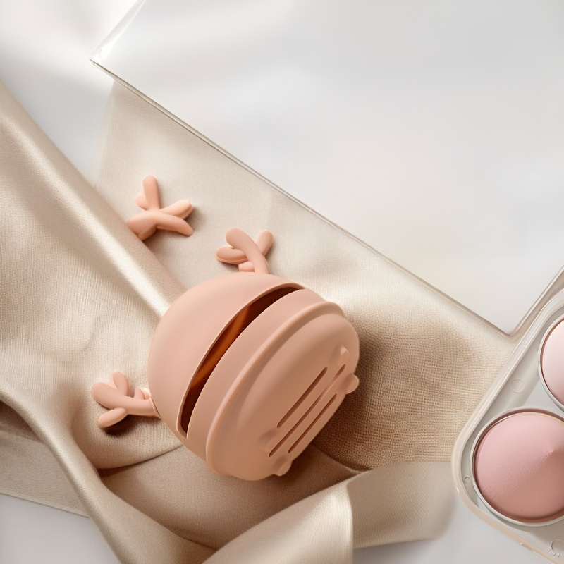 Silicone Antler Makeup Sponge Holder, Large Capacity Portable Beauty Blender Case