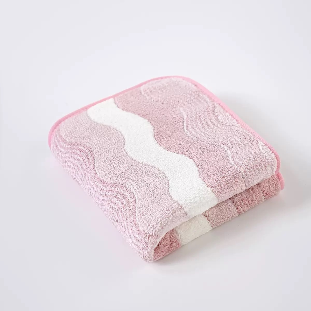 Coral Fleece Two-tone Towel, Absorbent & Soft Face Cloth for Home