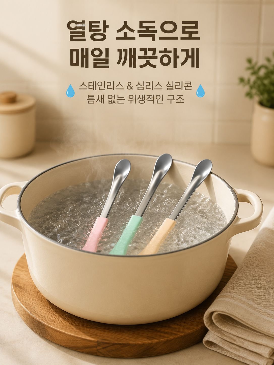 안전한 소재의 아기용 스푼