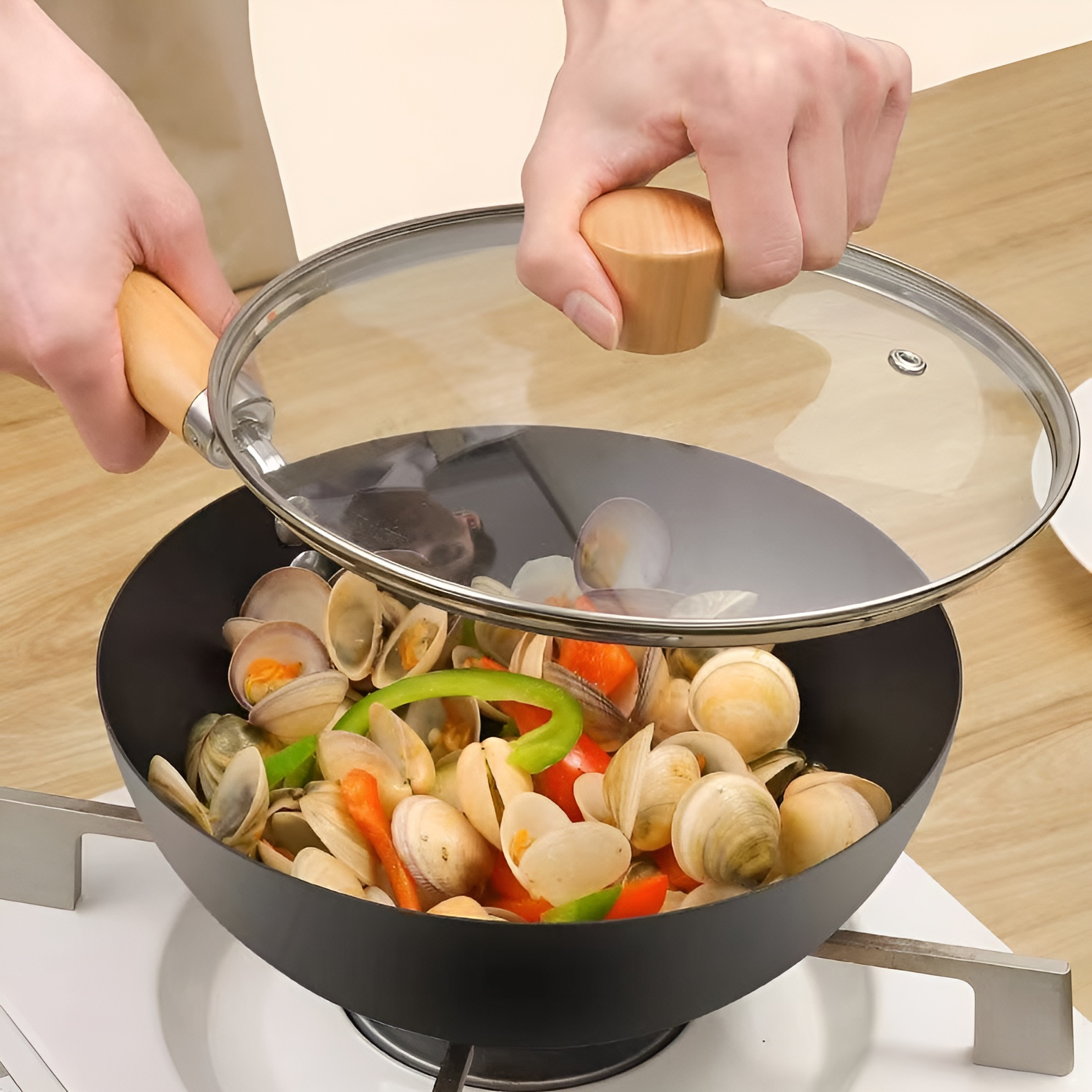 Gusseisen Wok