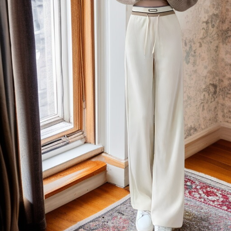 여성용 하이웨스트 조거 팬츠 전체 모습