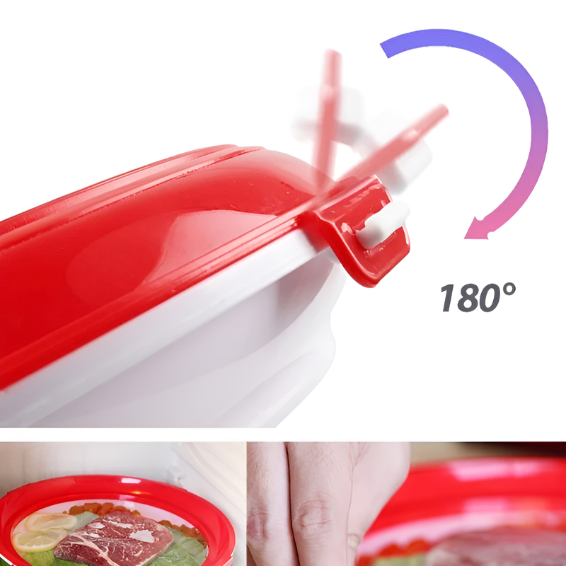 다채로운 색상의 원형 보존 식판