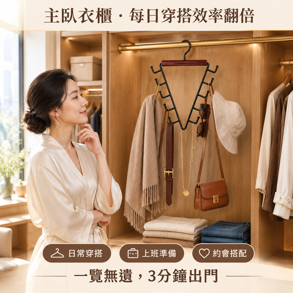多功能掛鉤收納架