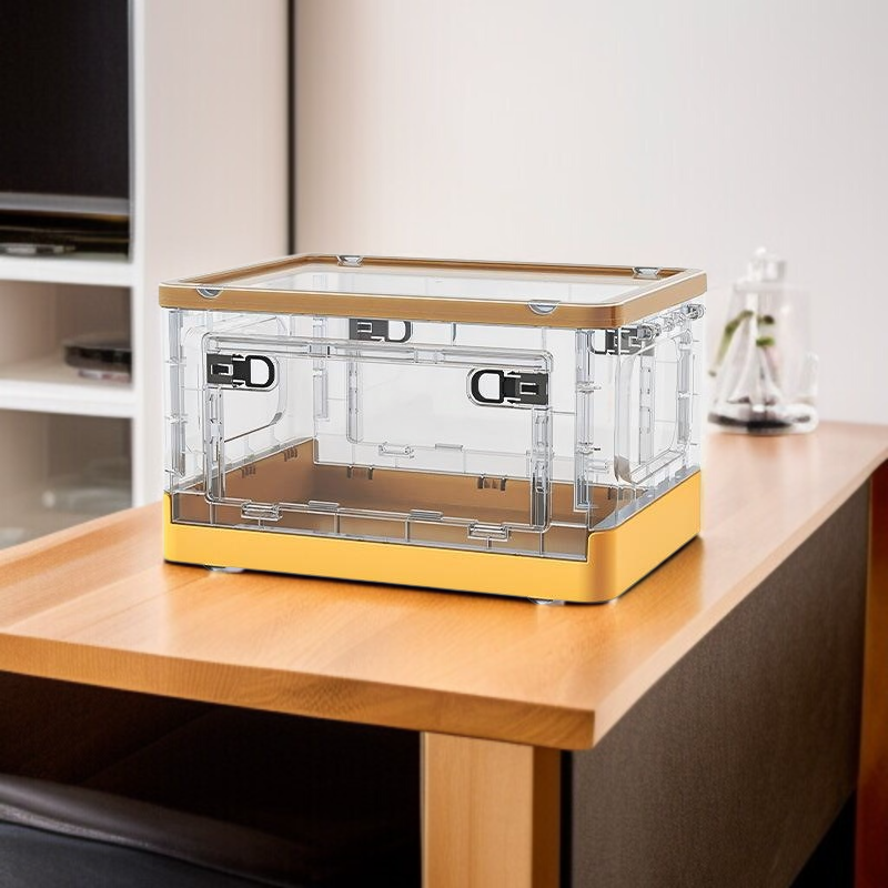 Folding storage box oversized side door student book storage box toy sundries clothes storage box