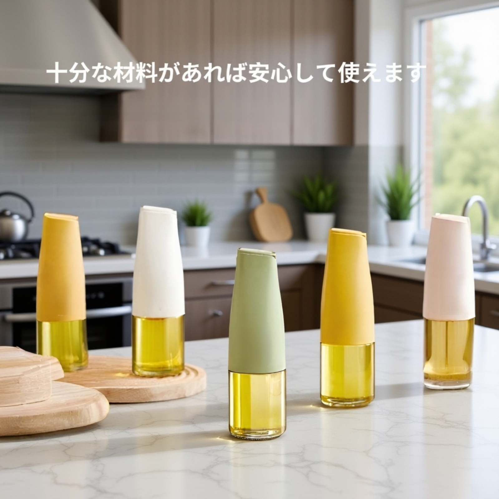 ガラス製オイルポットの全体画像