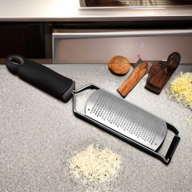 스테인리스 강 치즈 강판 미세 이빨 원형 손잡이 주방 도구
