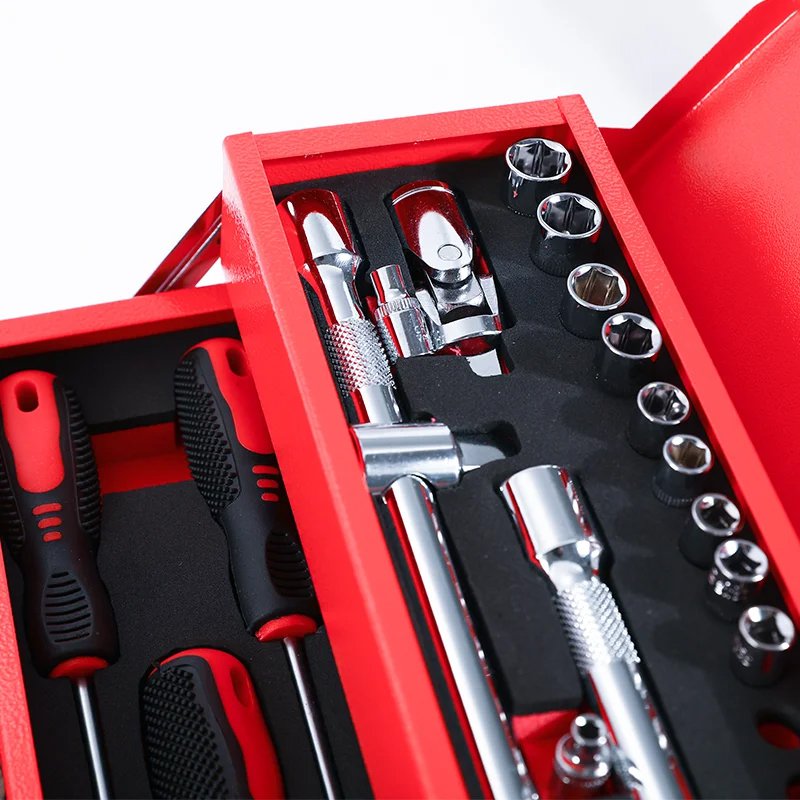 กล่องเครื่องมือแบบพกพาขนาด 18 นิ้ว พร้อมมือจับสองด้าน