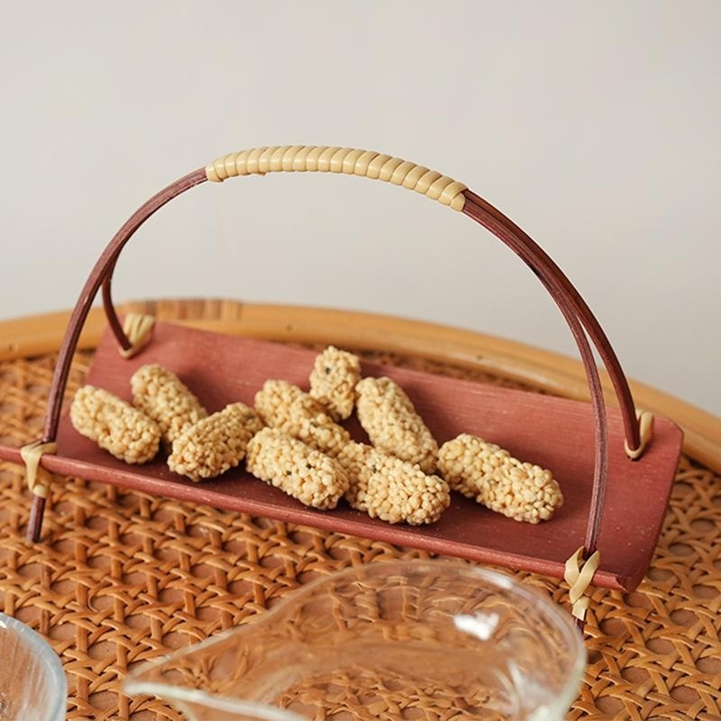 Bamboo Square Basket for Dried Fruit and Snack Storage