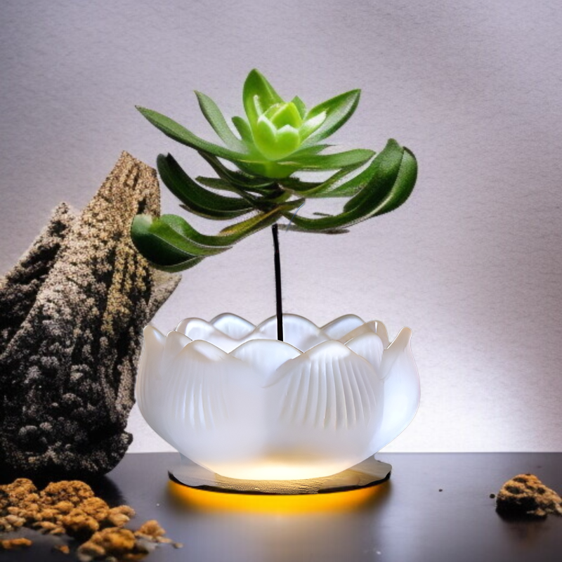 クリエイティブクリスタルガラス蓮香立て 家庭用インテリア線香ホルダー