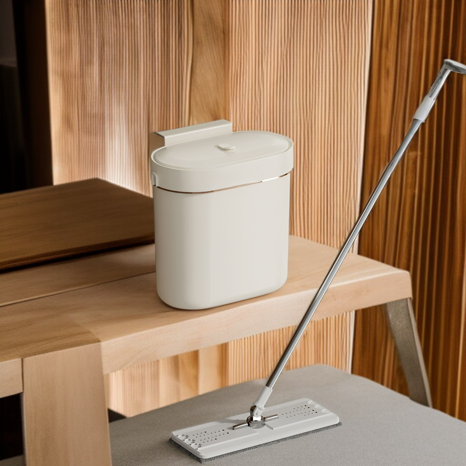 Multifunktionaler Wandmülleimer mit Deckel für die Küche, Aufbewahrungsbehälter