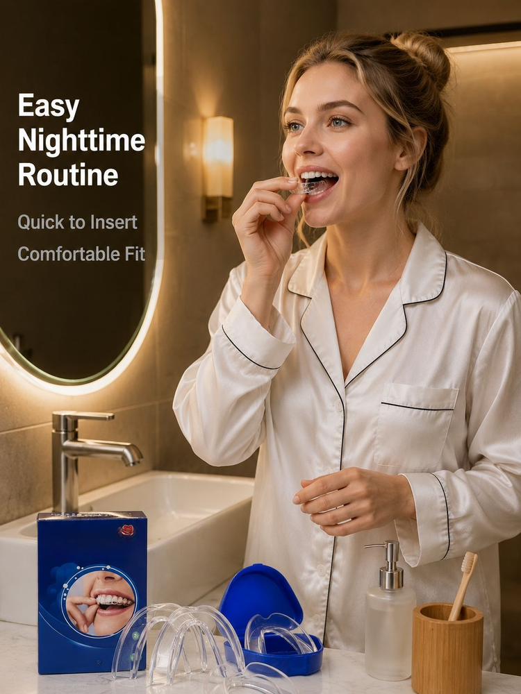 No-Handle Nighttime Dental Guard with Storage Box