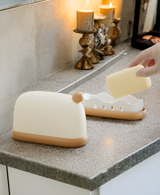 방수 기능을 강조한 비누 케이스