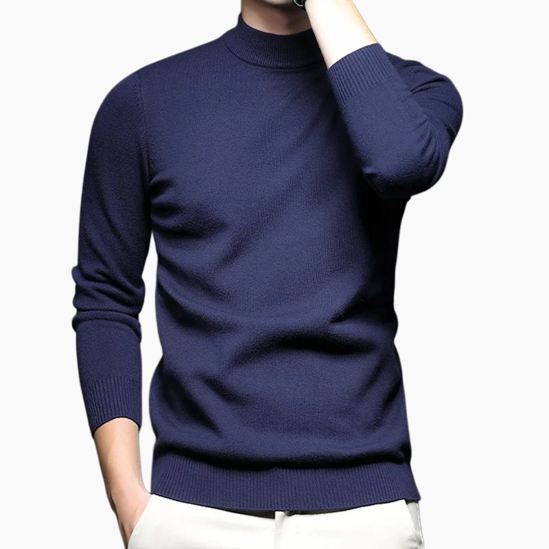 남자 반폴라 긴팔 니트 기모 이너 니트 남자 니트 긴팔 기모 반폴라 니트