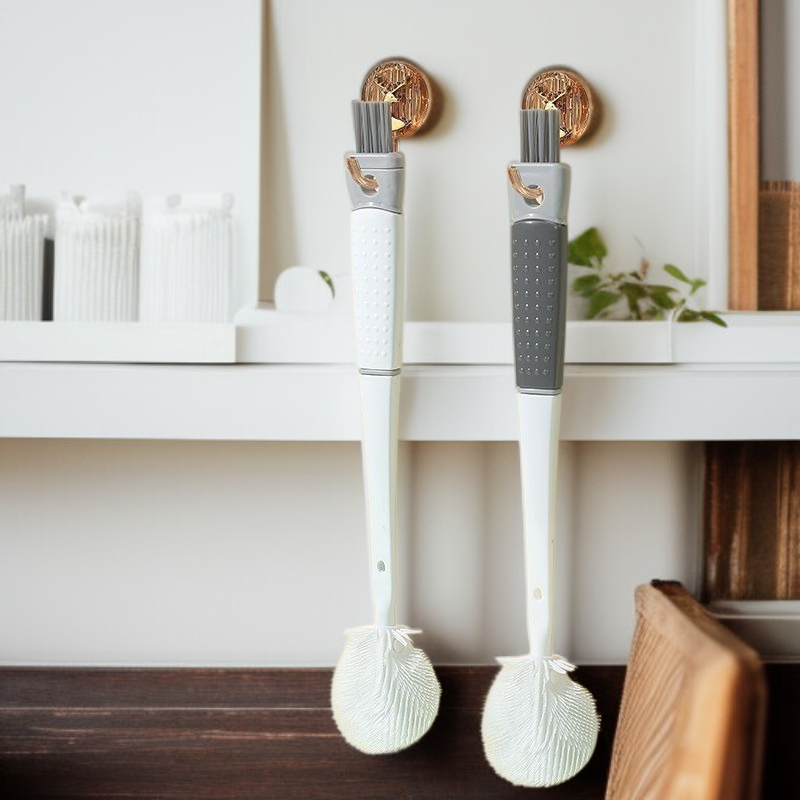 브러쉬 청소기 탈부착 5인 1롱 손잡이 실리콘 브러쉬 가정용 물컵 접이식 청소 브러쉬 완성