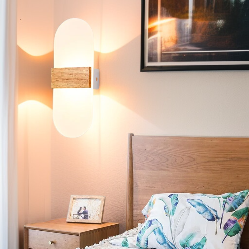 Dekorativní venkovní LED nástěnné svítidlo z akrylu pro hotelové chodby