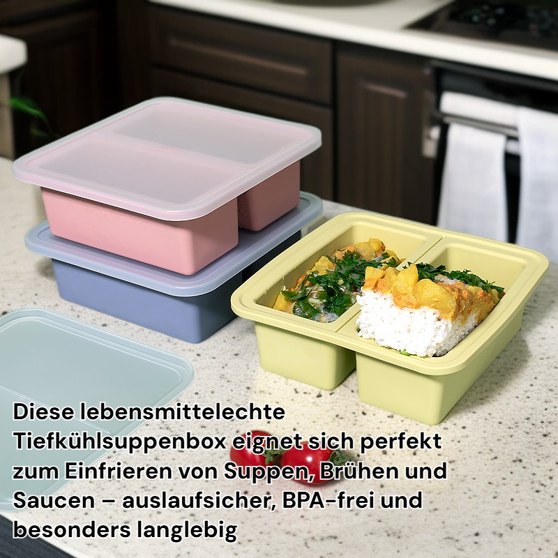 Lebensmittelechte Tiefkühlsuppenbox, extra große Eiswürfelschale