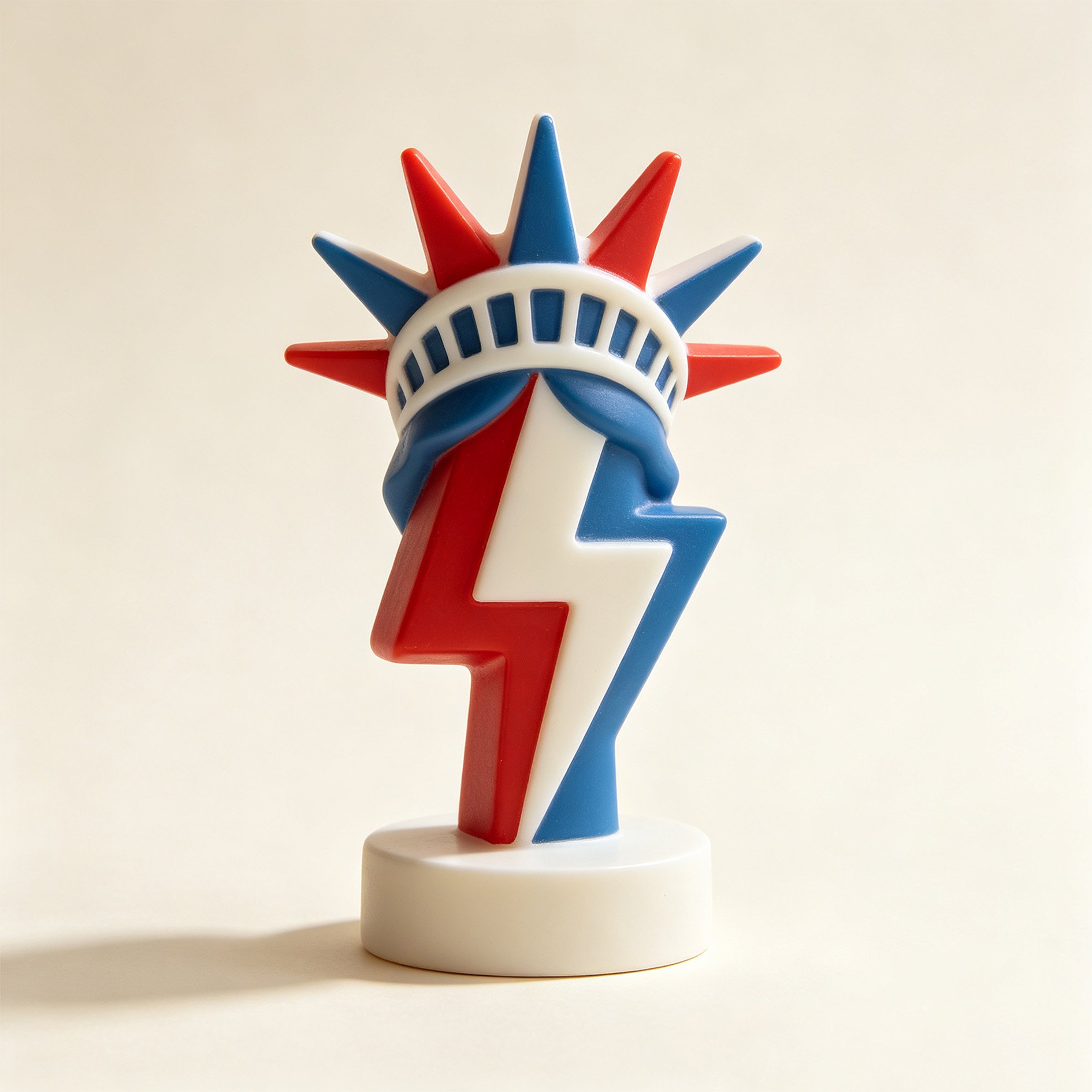 Lightning Statue of Liberty figurine front view