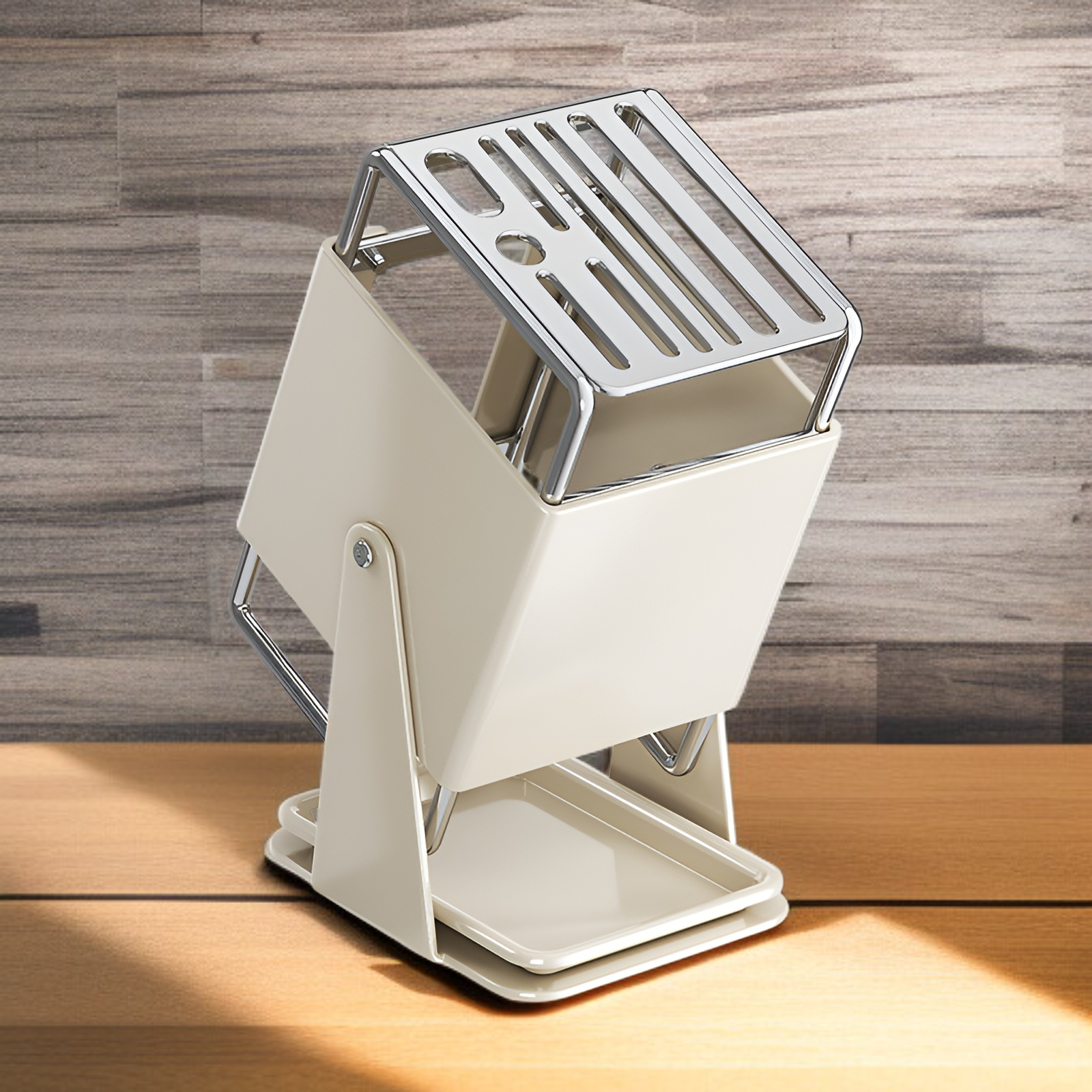 حامل سكاكين قابل للدوران على سطح المطبخ