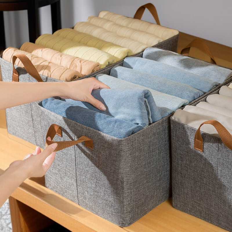 서랍형 철골 수납함 가정용 서랍 정리함 접이식 옷 수납함 바지 수납 장롱 수납함