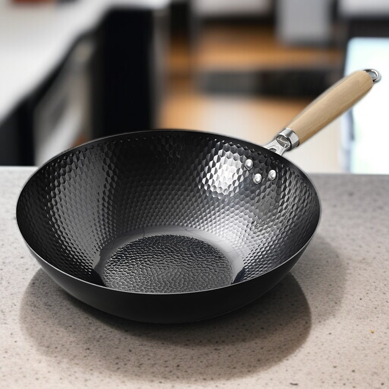 가정용 숙철 무코팅 볶음냄비 전통 가마냄비 무접착 후라이팬 후라이팬 무코팅 가마냄비 레인지