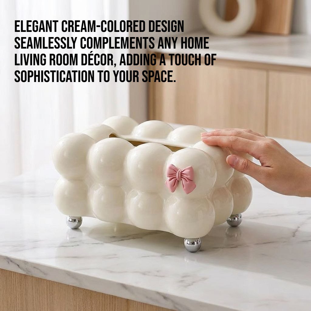 Home living room cream-colored tissue box