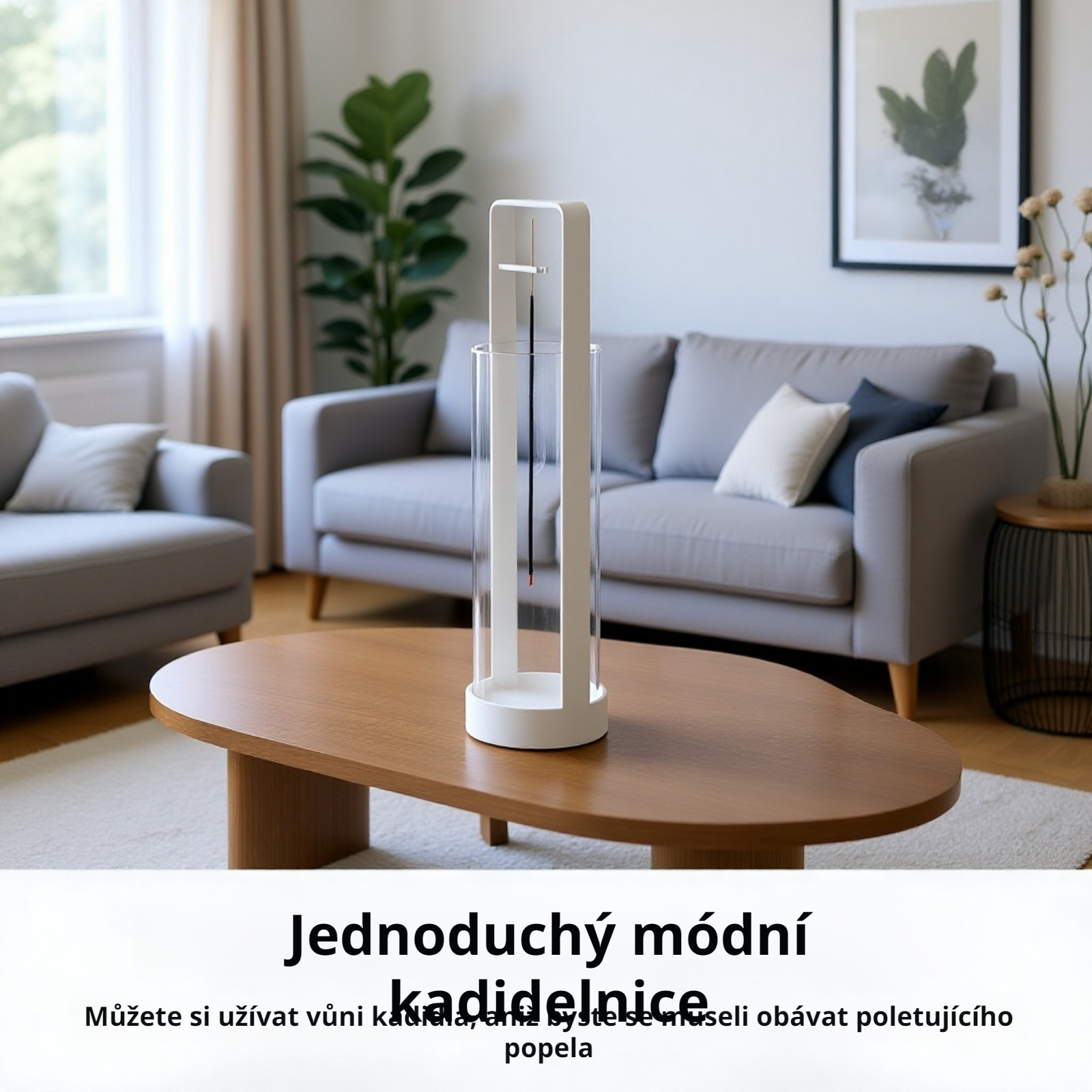 Detail odnímatelného skleněného kolektoru popela