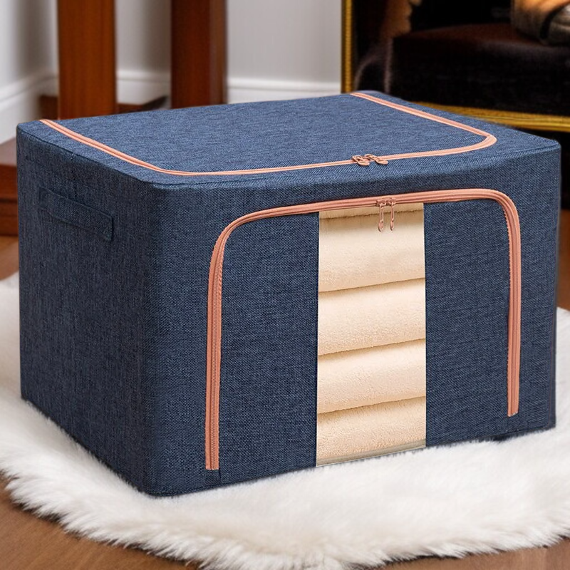 철골 대용량 두꺼운 수납함 가시 의류 수납함 단일창 수납함 투명 수납함