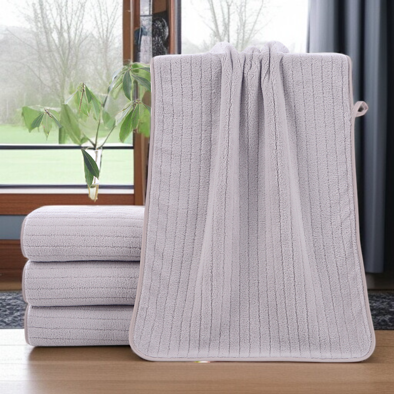 코랄 잔 가느다란 타월