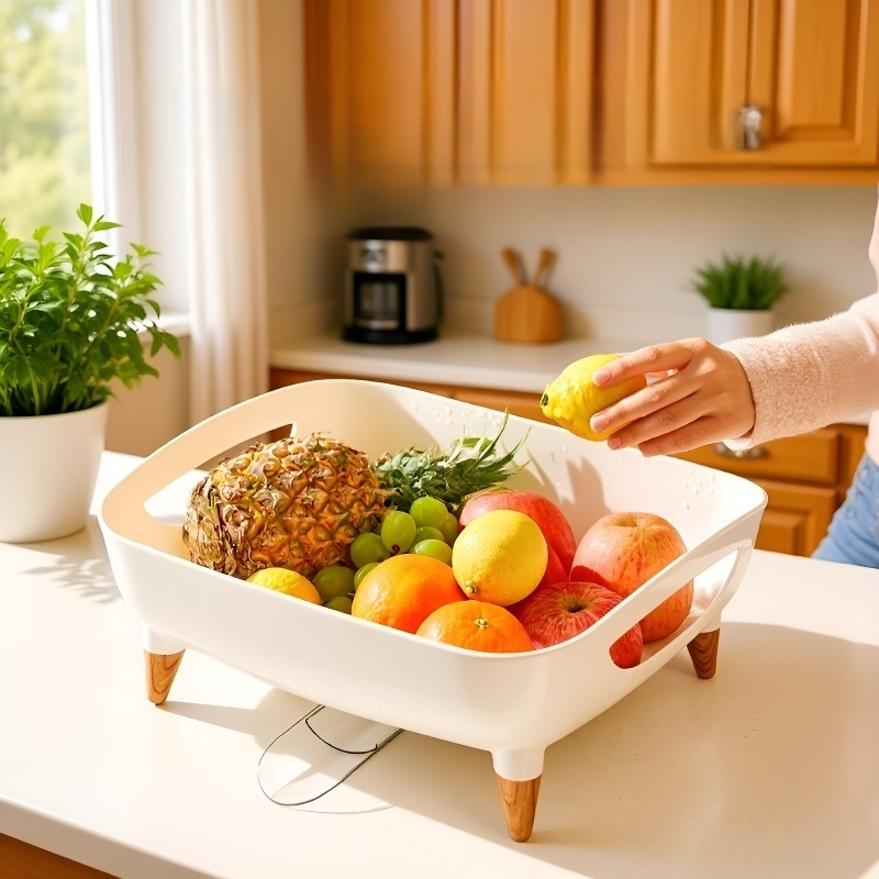 물빠짐 파티션 수납 그릇 바구니