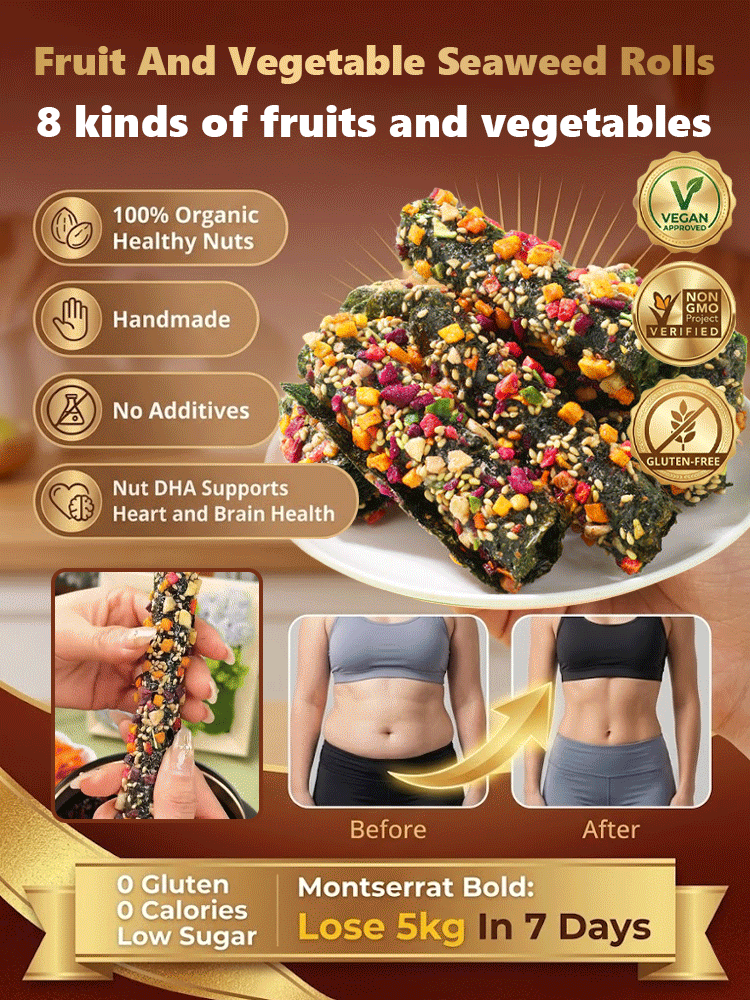 Fruit and vegetable seaweed rolls