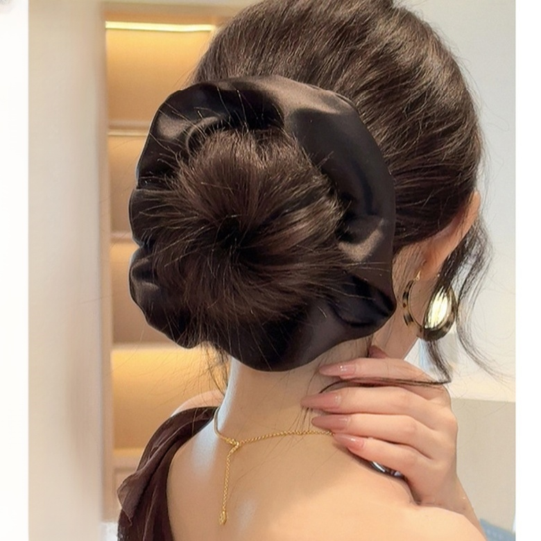 仿真髮慵懶風韓系發圈盤發神器頭