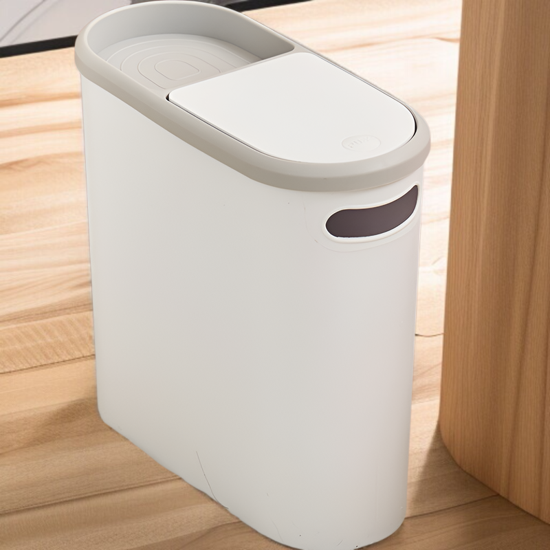 クリエイティブゴミ箱 家庭用トイレゴミ箱 リビングルーム キッチンゴミ箱 バスルーム 隙間ゴミ箱 蓋付き プッシュ式ゴミ箱