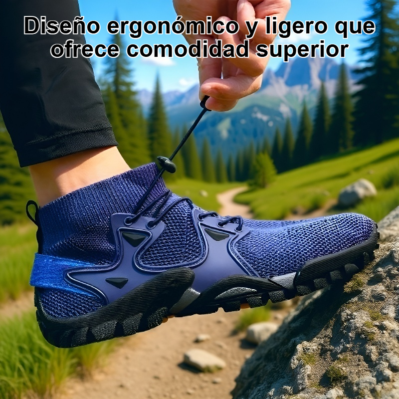 Zapatos de pesca antideslizantes en terreno mojado