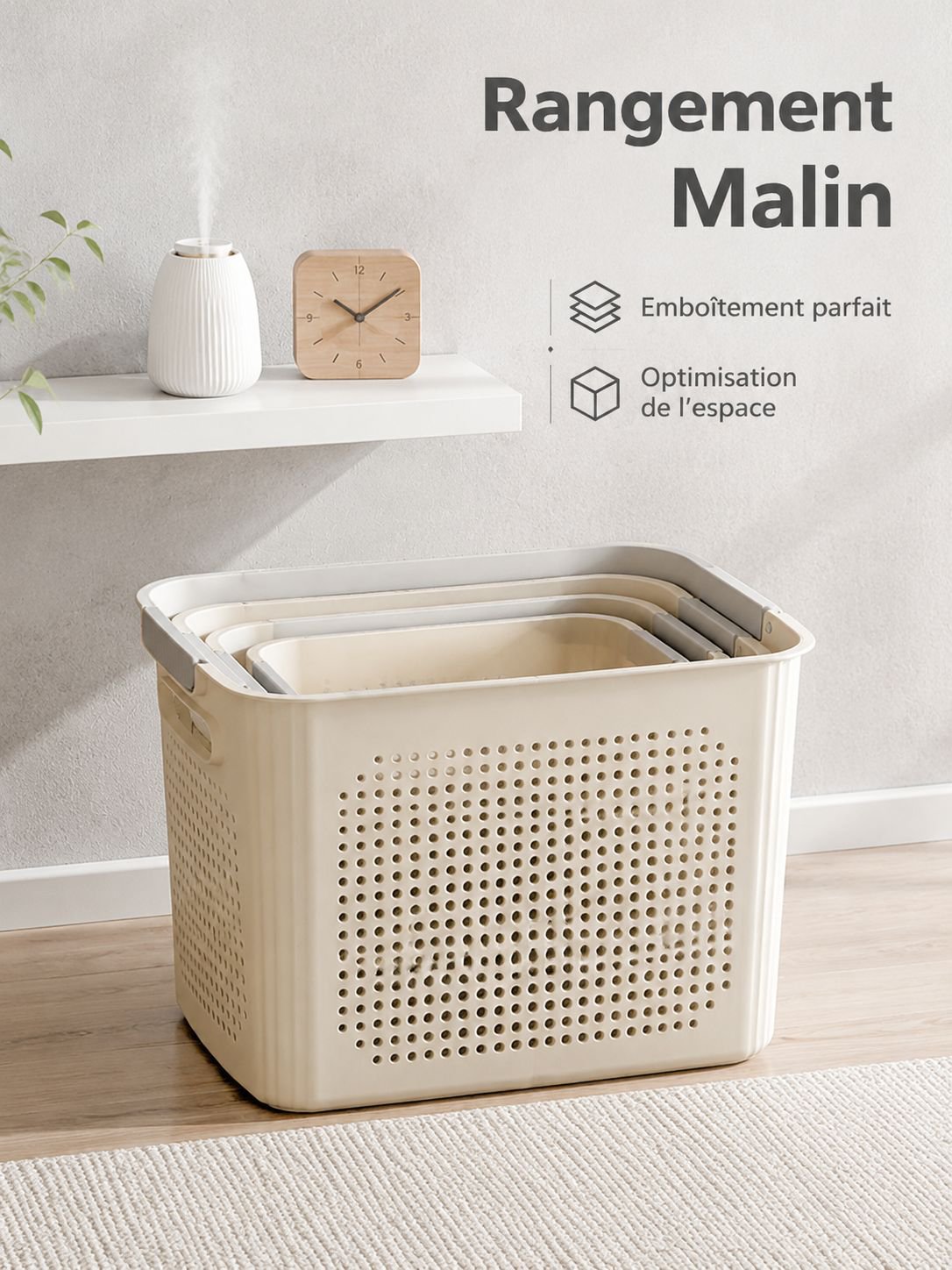 Grand panier à linge sale