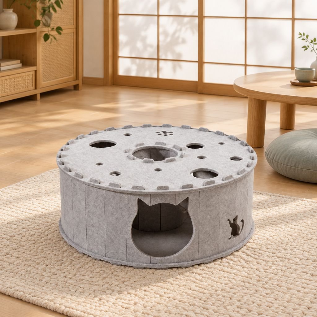 爪とぎにも対応した多機能猫ハウス