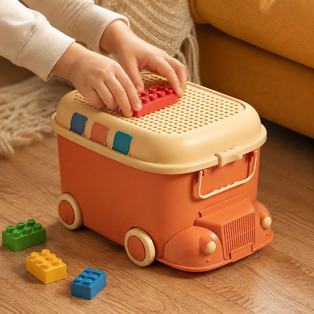 Caja de almacenamiento de juguetes locomotora, caja de almacenamiento para el hogar, caja de almacen
