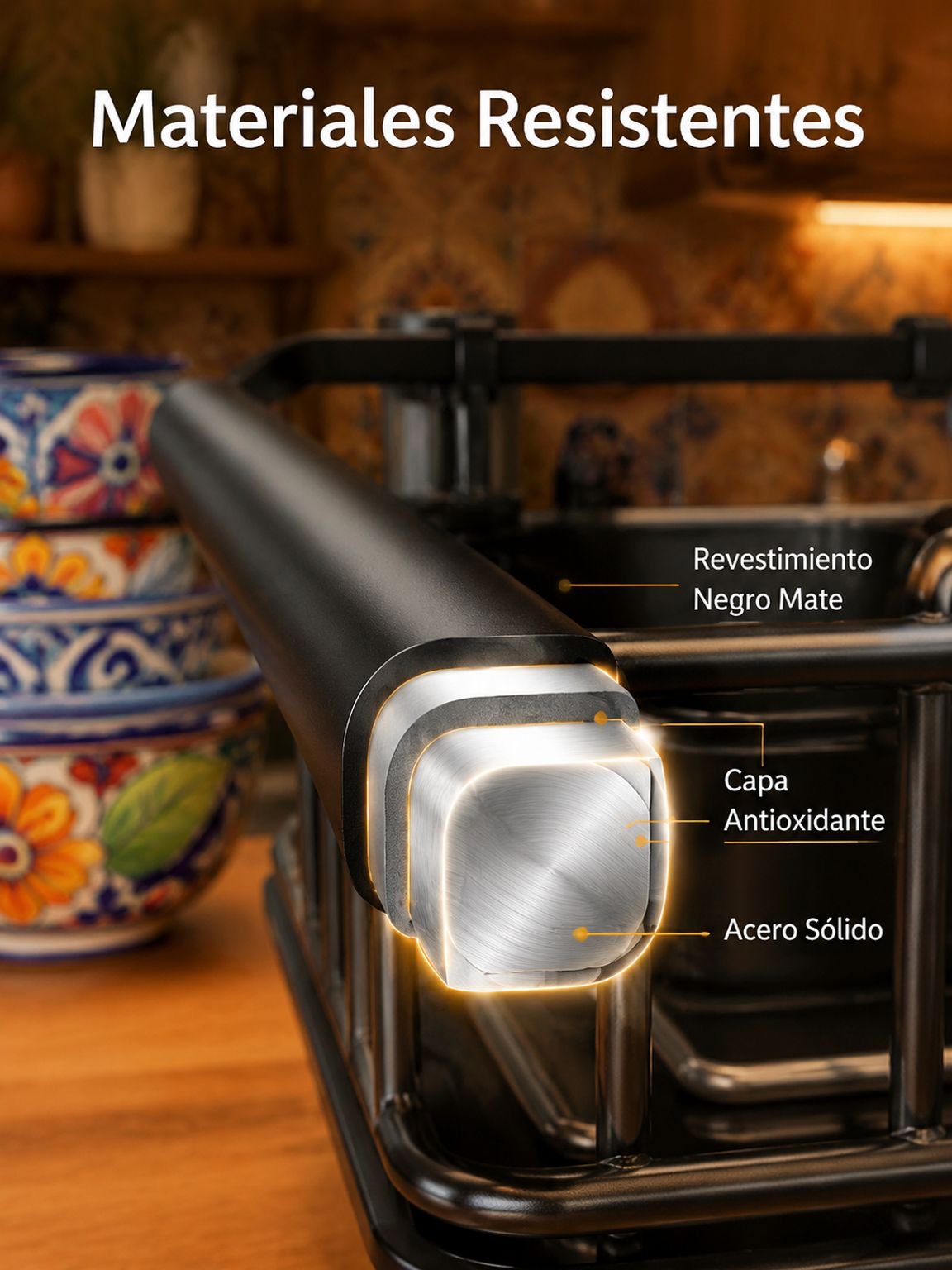Detalle del material duradero de la rejilla de desagüe
