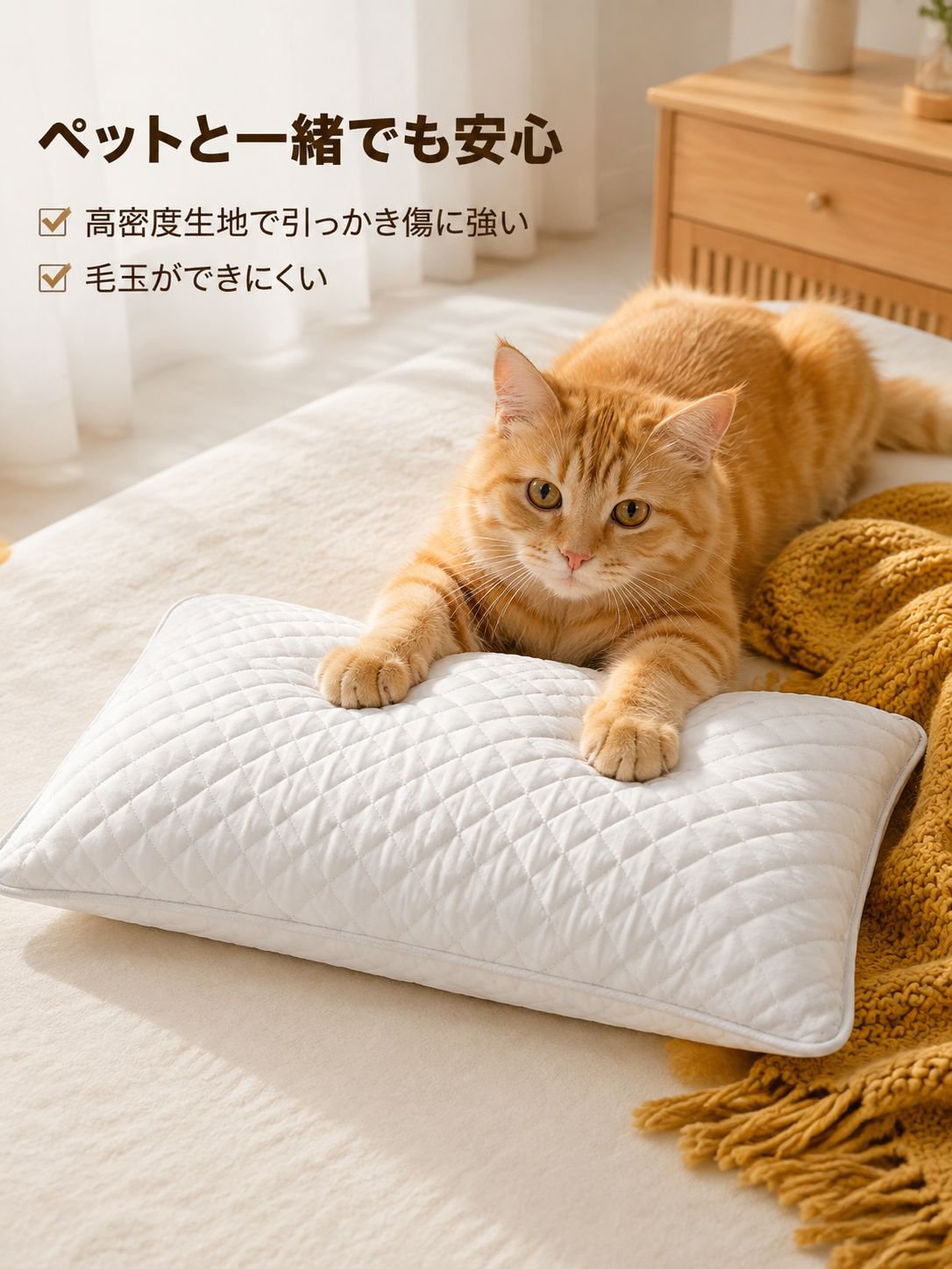 枕カバー、枕芯、保護断熱層、耐久性