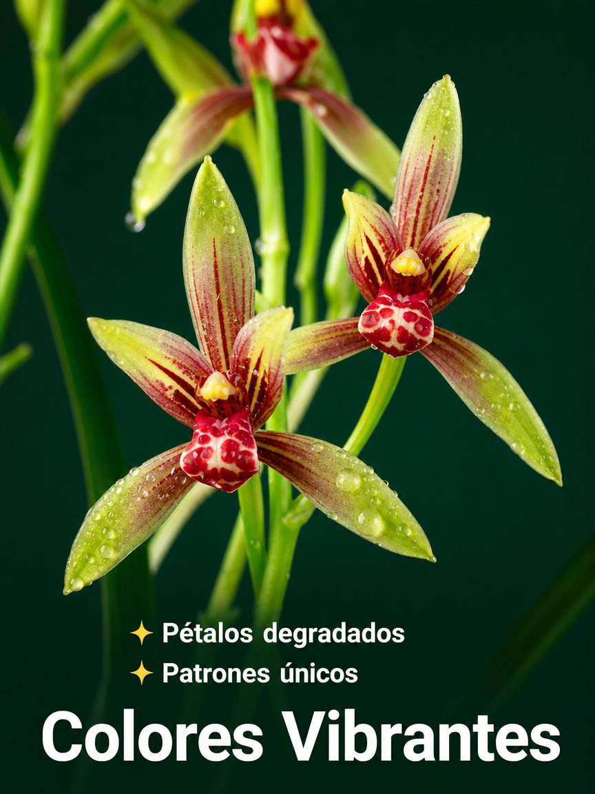 Decoración de bola de musgo con oncidium aromático