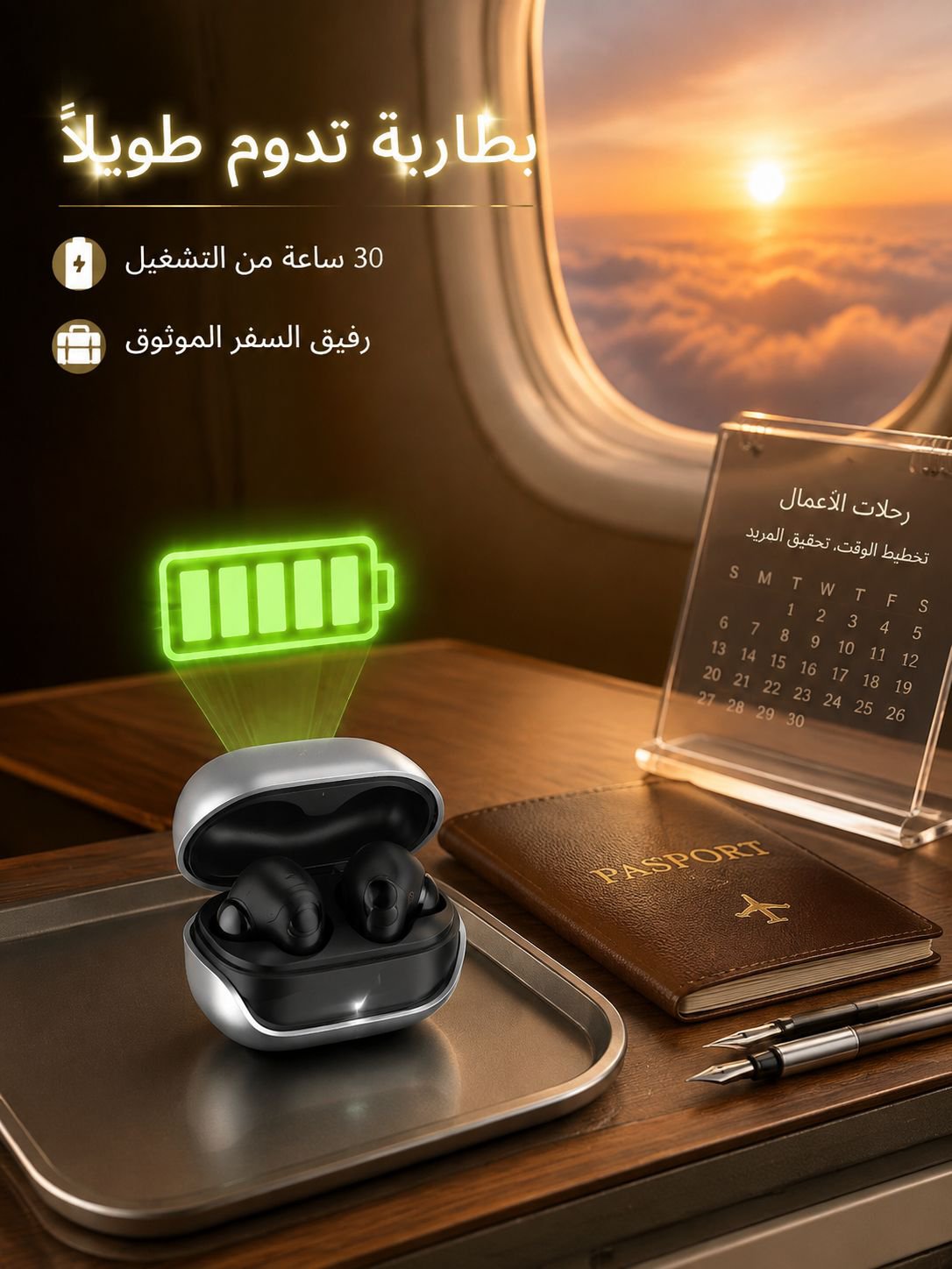 سماعات أذن لاسلكية مع عزل صوتي فعال