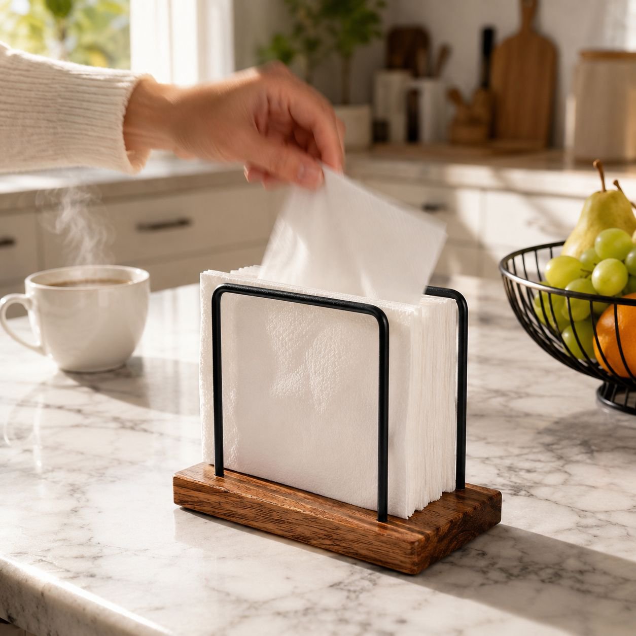 Accesorio de cocina porta servilletas vertical