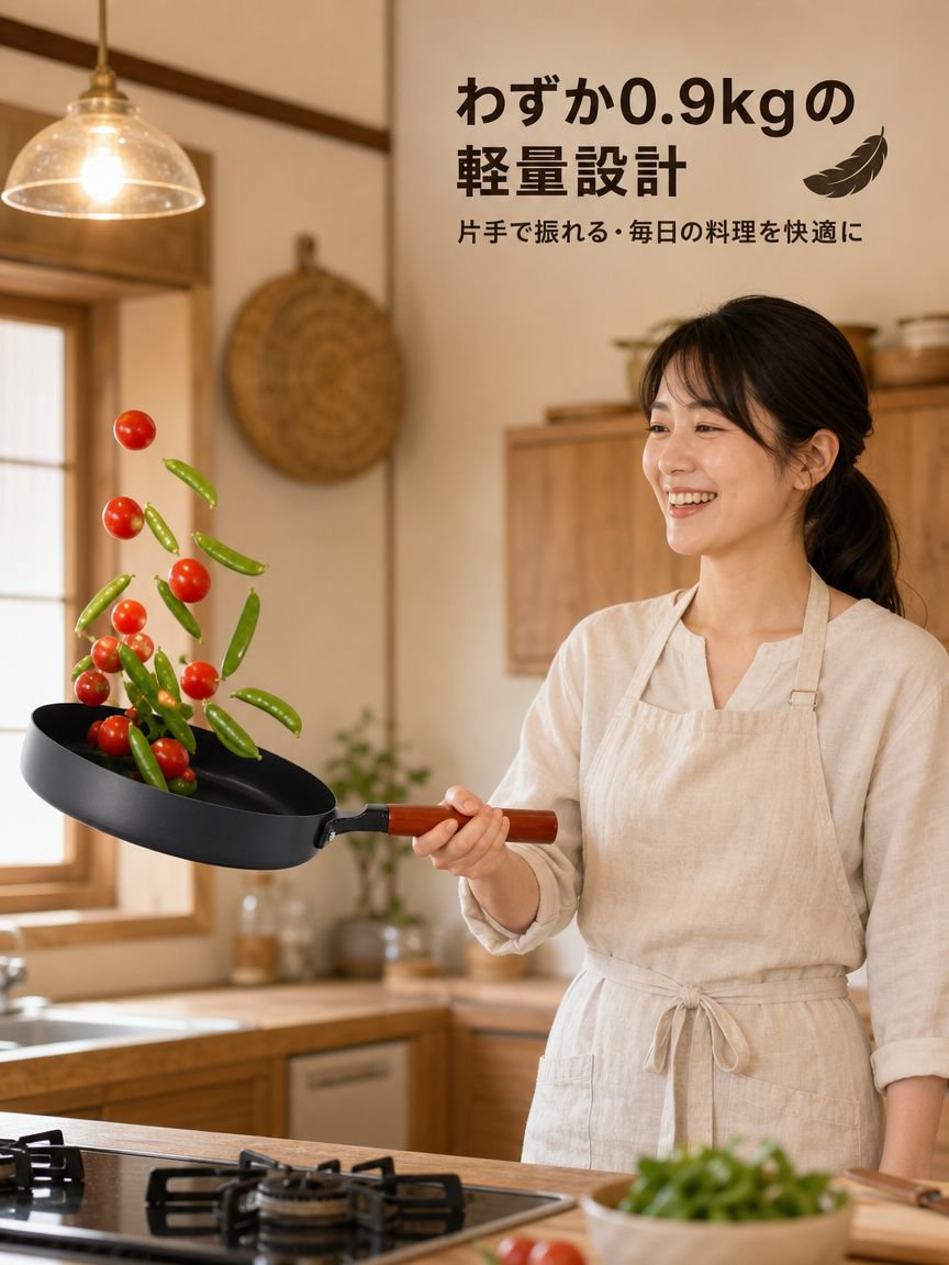 ノンコーティング窒化処理 鉄フライパン