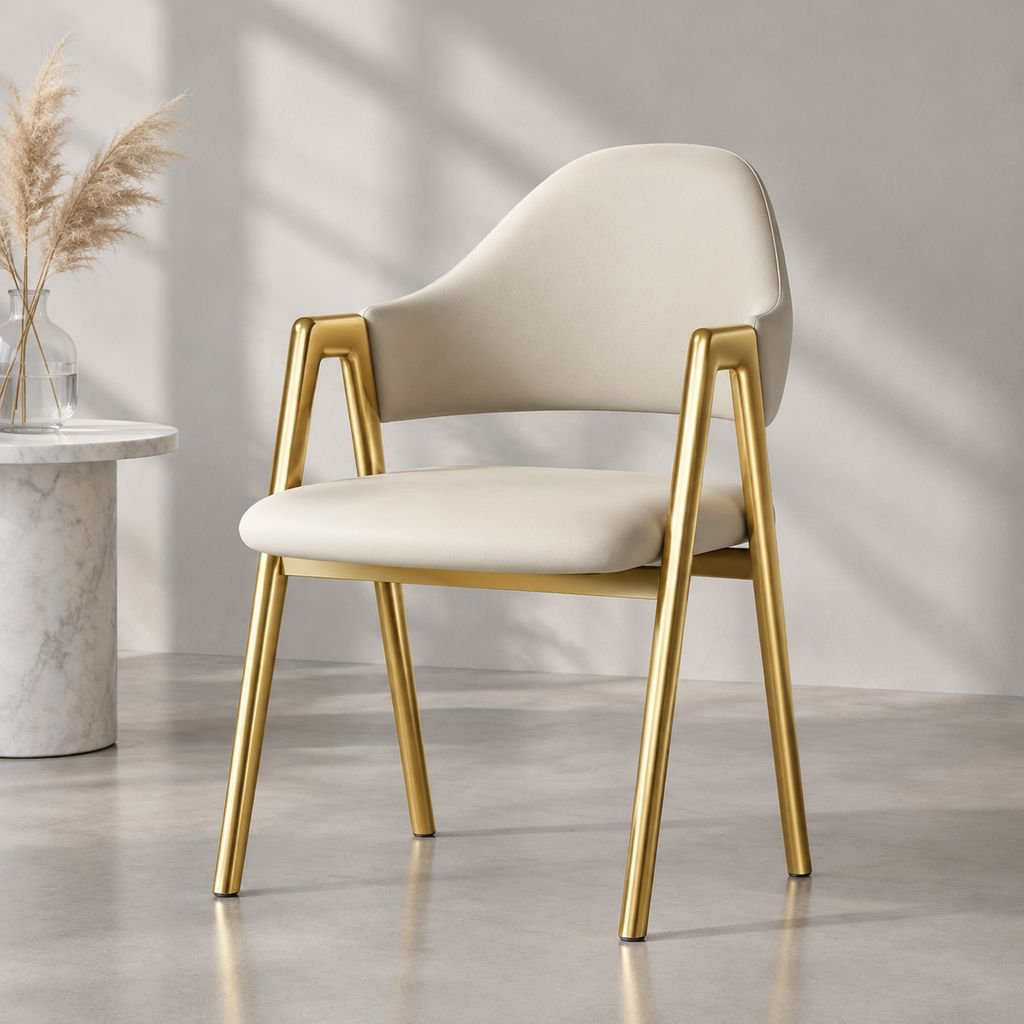 Modern Light Luxury A-Frame Chair with Backrest
