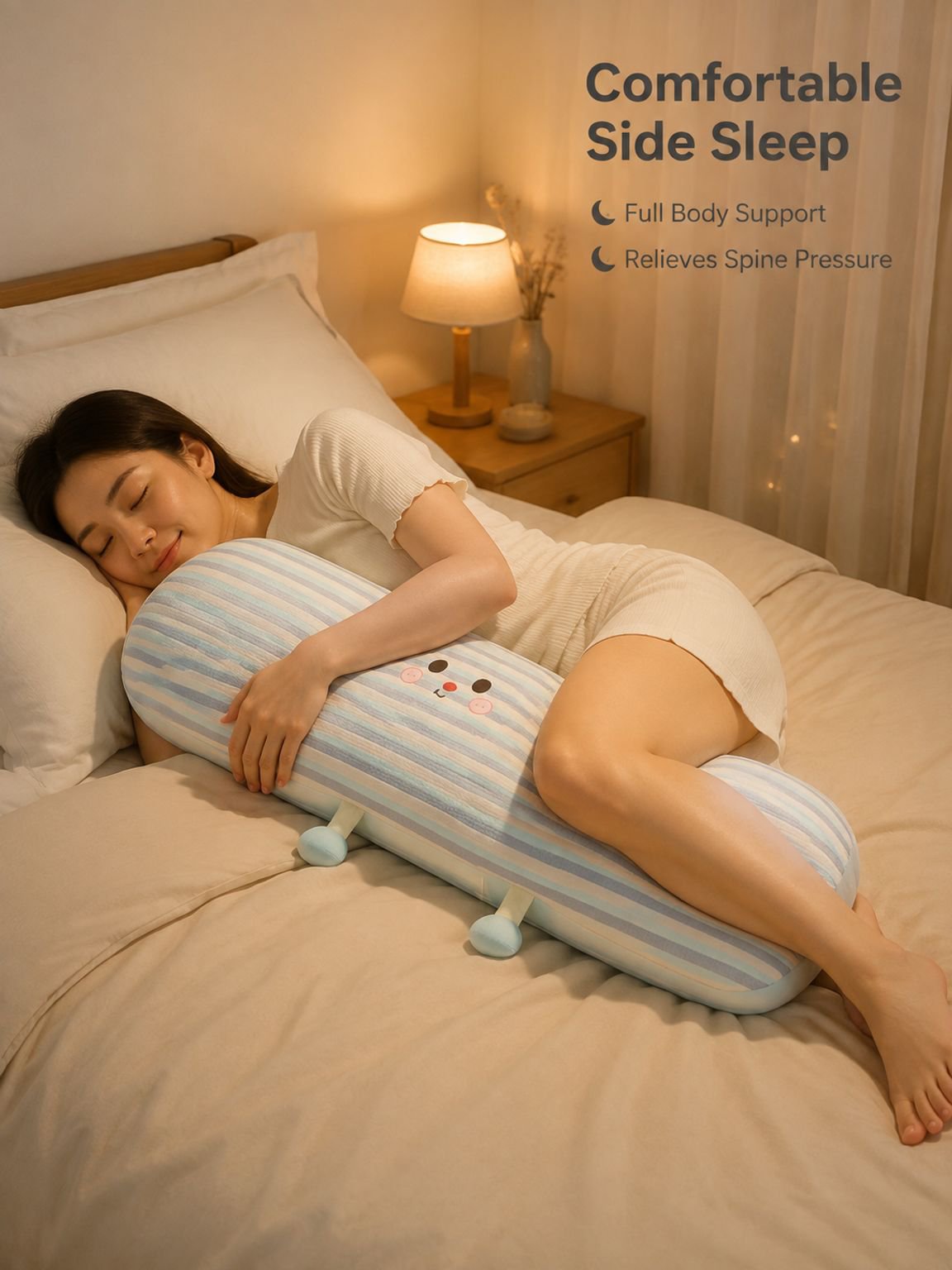 Cooling Ice Silk Long Pillow