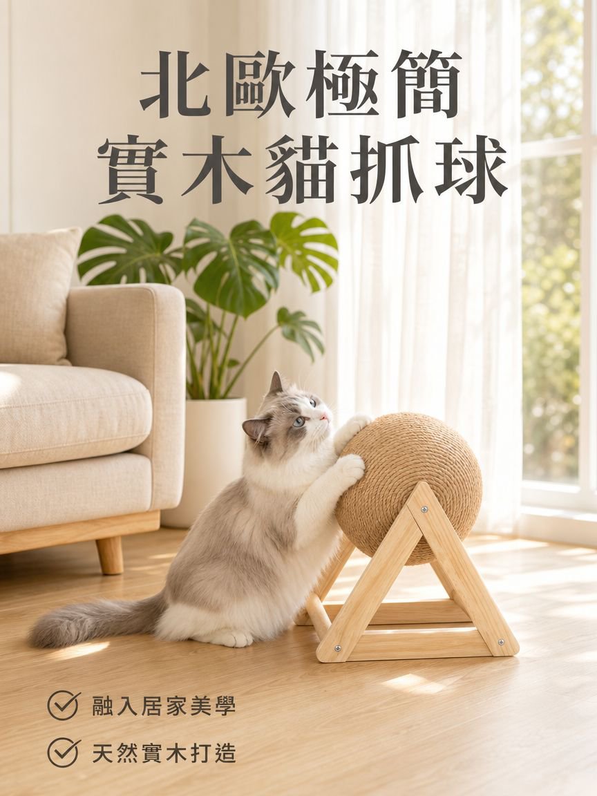防傾倒貓咪立式抓板